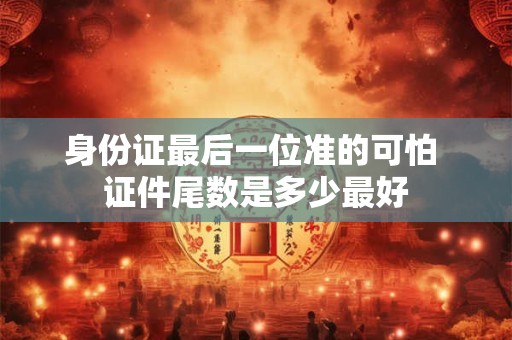 身份证最后一位准的可怕 证件尾数是多少最好 身份证最后一位准的可怕 证件尾数是多少最好