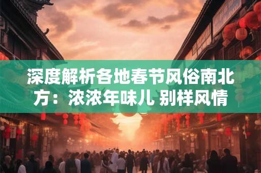 深度解析各地春节风俗南北方：浓浓年味儿 别样风情！