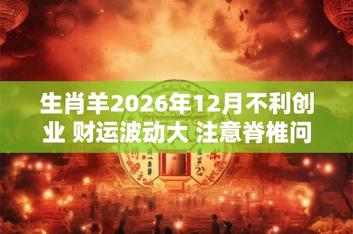 生肖羊2026年12月不利创业 财运波动大 注意脊椎问题 生肖羊2026年12月不利创业 财运波动大 注意脊椎问题
