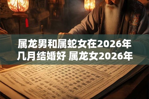 属龙男和属蛇女在2026年几月结婚好 属龙女2026年感情运势