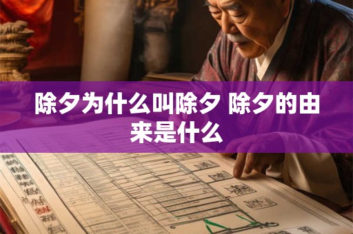 除夕为什么叫除夕 除夕的由来是什么 除夕为什么叫除夕 除夕的由来是什么