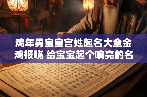 鸡年男宝宝宫姓起名大全金鸡报晓 给宝宝起个响亮的名字！