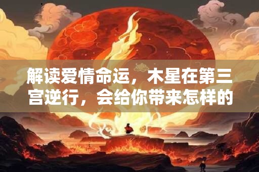 解读爱情命运，木星在第三宫逆行，会给你带来怎样的影响