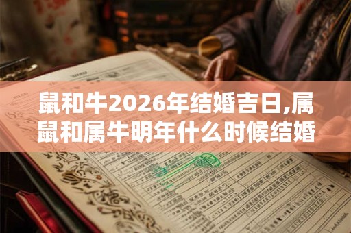 鼠和牛2026年结婚吉日,属鼠和属牛明年什么时候结婚最好? 鼠和牛2026年结婚吉日,属鼠和属牛明年什么时候结婚最好?