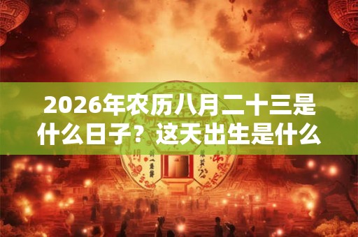2026年农历八月二十三是什么日子?这天出生是什么星座? 2026年农历八月二十三是什么日子?这天出生是什么星座?