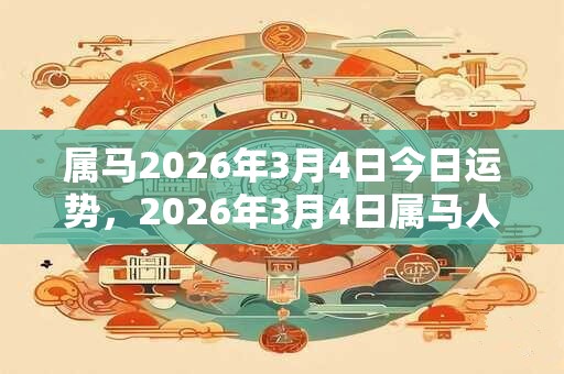 属马2026年3月4日今日运势,2026年3月4日属马人运势好吗? 属马2026年3月4日今日运势,2026年3月4日属马人运势好吗?
