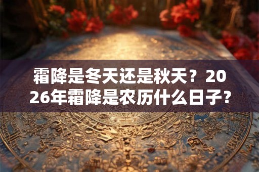 霜降是冬天还是秋天?2026年霜降是农历什么日子? 霜降是冬天还是秋天?2026年霜降是农历什么日子?
