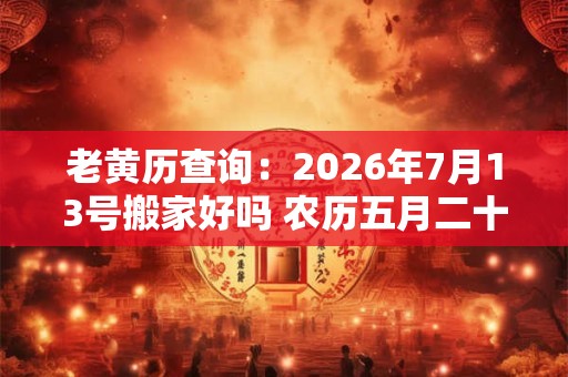 老黄历查询:2026年7月13号搬家好吗 农历五月二十三日子好吗 老黄历查询:2026年7月13号搬家好吗 农历五月二十三日子好吗