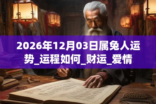 2026年12月03日属兔人运势_运程如何_财运_爱情