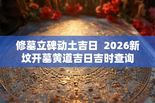 修墓立碑动土吉日  2026新坟开墓黄道吉日吉时查询
