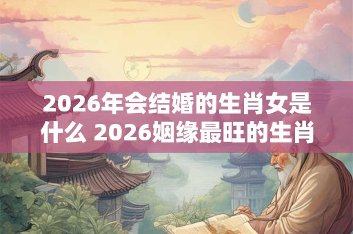 2026年会结婚的生肖女是什么 2026姻缘最旺的生肖女 2026年会结婚的生肖女是什么 2026姻缘最旺的生肖女