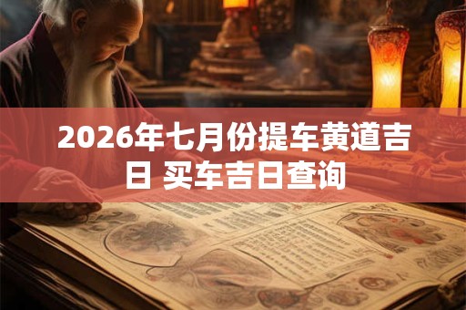 2026年七月份提车黄道吉日 买车吉日查询 2026年七月份提车黄道吉日 买车吉日查询