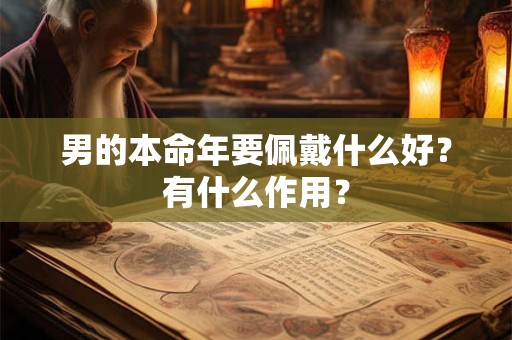 男的本命年要佩戴什么好？有什么作用？