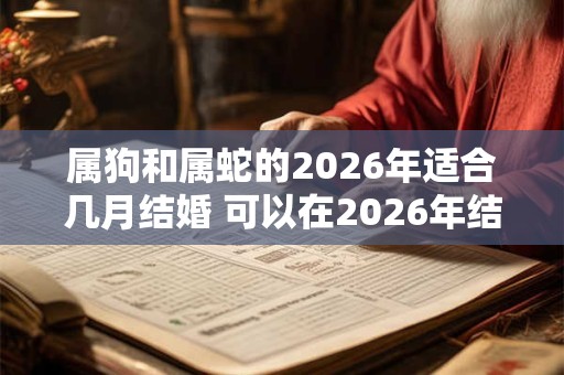 属狗和属蛇的2026年适合几月结婚 可以在2026年结婚吗 属狗和属蛇的2026年适合几月结婚 可以在2026年结婚吗