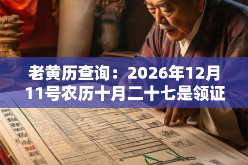 老黄历查询:2026年12月11号农历十月二十七是领证吉日吗 老黄历查询:2026年12月11号农历十月二十七是领证吉日吗