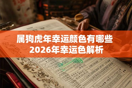 属狗虎年幸运颜色有哪些 2026年幸运色解析 属狗虎年幸运颜色有哪些 2026年幸运色解析