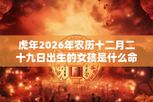 虎年2026年农历十二月二十九日出生的女孩是什么命？