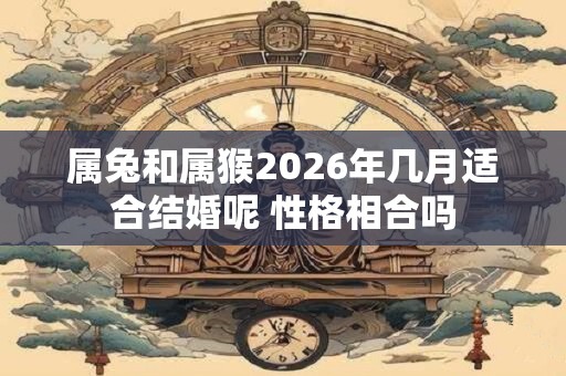 属兔和属猴2026年几月适合结婚呢 性格相合吗 属兔和属猴2026年几月适合结婚呢 性格相合吗