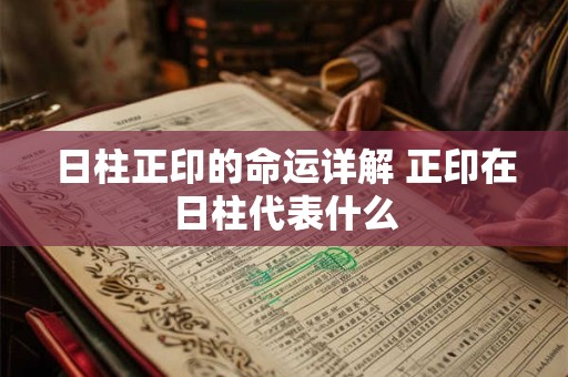 日柱正印的命运详解 正印在日柱代表什么