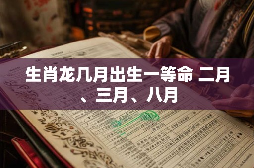 生肖龙几月出生一等命 二月、三月、八月