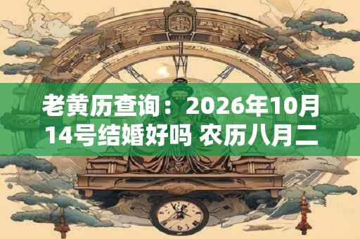 老黄历查询：2026年10月14号结婚好吗 农历八月二十八宜嫁娶吗
