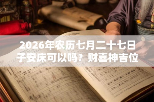 2026年农历七月二十七日子安床可以吗？财喜神吉位在哪？