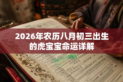 2026年农历八月初三出生的虎宝宝命运详解
