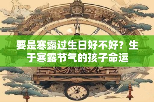 要是寒露过生日好不好？生于寒露节气的孩子命运