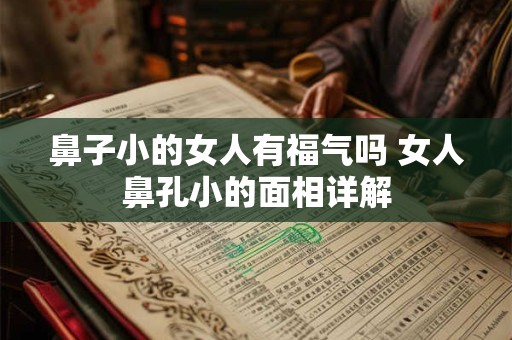 鼻子小的女人有福气吗 女人鼻孔小的面相详解