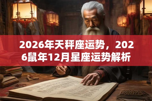 2026年天秤座运势，2026鼠年12月星座运势解析