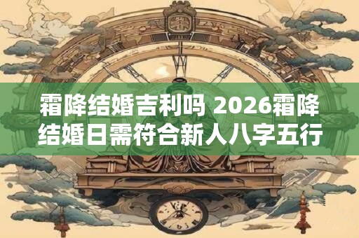 霜降结婚吉利吗 2026霜降结婚日需符合新人八字五行