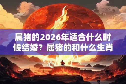 属猪的2026年适合什么时候结婚?属猪的和什么生肖最配? 属猪的2026年适合什么时候结婚?属猪的和什么生肖最配?