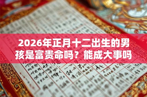 2026年正月十二出生的男孩是富贵命吗？能成大事吗？