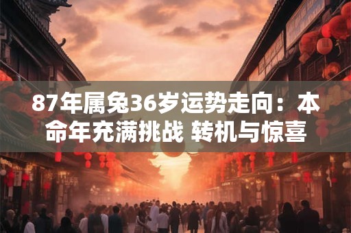 87年属兔36岁运势走向：本命年充满挑战 转机与惊喜在后！