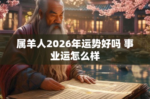 属羊人2026年运势好吗 事业运怎么样