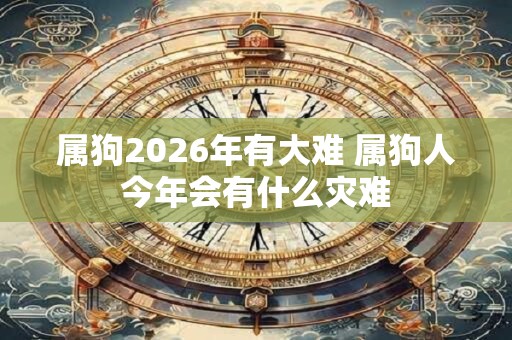 属狗2026年有大难 属狗人今年会有什么灾难 属狗2026年有大难 属狗人今年会有什么灾难