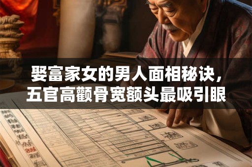 娶富家女的男人面相秘诀，五官高颧骨宽额头最吸引眼球