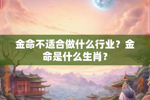 金命不适合做什么行业？金命是什么生肖？