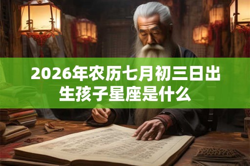 2026年农历七月初三日出生孩子星座是什么 2026年农历七月初三日出生孩子星座是什么