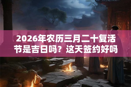 2026年农历三月二十复活节是吉日吗？这天签约好吗？