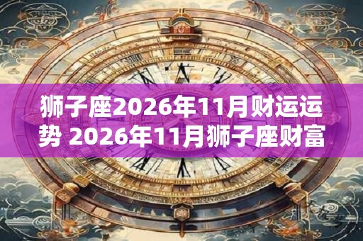 狮子座2026年11月财运运势 2026年11月狮子座财富运程详解 狮子座2026年11月财运运势 2026年11月狮子座财富运程详解