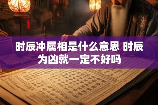 时辰冲属相是什么意思 时辰为凶就一定不好吗