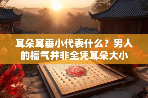耳朵耳垂小代表什么？男人的福气并非全凭耳朵大小