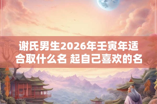 谢氏男生2026年壬寅年适合取什么名 起自己喜欢的名字 谢氏男生2026年壬寅年适合取什么名 起自己喜欢的名字