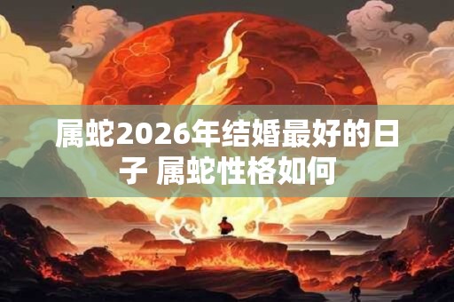 属蛇2026年结婚最好的日子 属蛇性格如何 属蛇2026年结婚最好的日子 属蛇性格如何