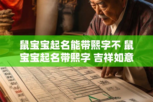 鼠宝宝起名能带熙字不 鼠宝宝起名带熙字 吉祥如意福满堂 鼠宝宝起名能带熙字不 鼠宝宝起名带熙字 吉祥如意福满堂