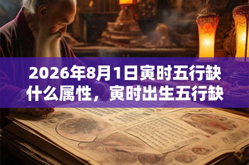 2026年8月1日寅时五行缺什么属性，寅时出生五行缺什么
