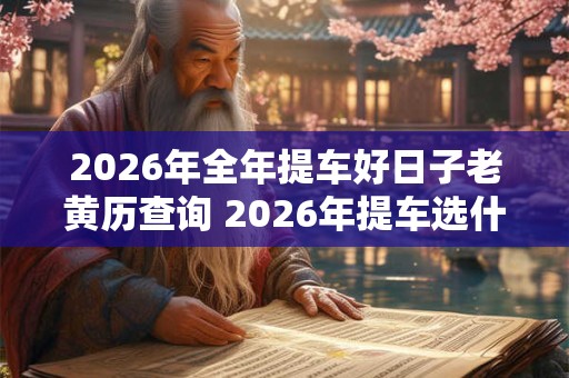 2026年全年提车好日子老黄历查询 2026年提车选什么日子最吉利的