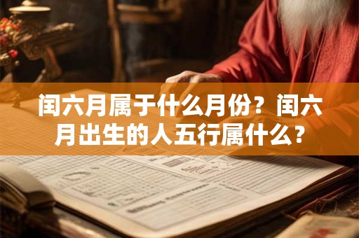 闰六月属于什么月份?闰六月出生的人五行属什么? 闰六月属于什么月份?闰六月出生的人五行属什么?