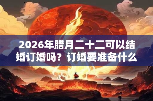 2026年腊月二十二可以结婚订婚吗?订婚要准备什么? 2026年腊月二十二可以结婚订婚吗?订婚要准备什么?